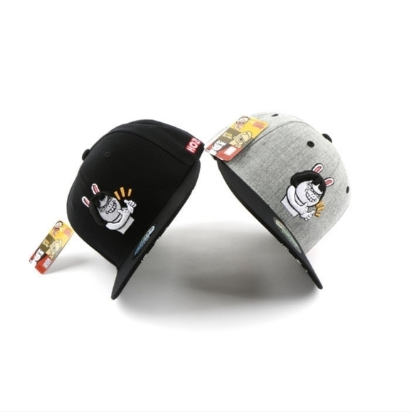 NWOT HOZO Cynical Rabbit Free Size Snapback In Gray - Picture 2 of 13